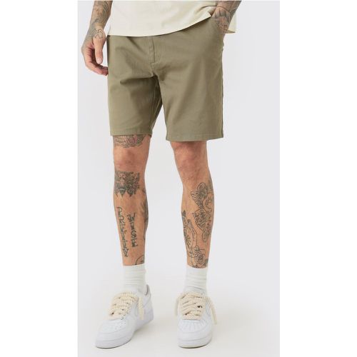 Tall - Short chino slim à taille fixe - 30 - Boohooman - Modalova