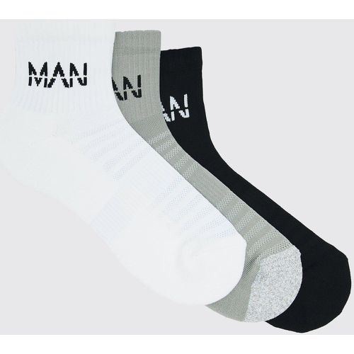 Lot de 3 paires de socquettes - MAN Active - ONE SIZE - Boohooman - Modalova