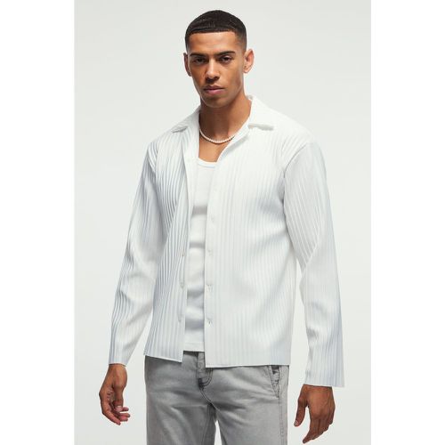 Chemise oversize plissée à manches longues - S - Boohooman - Modalova