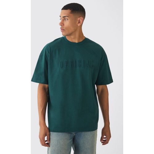 T-shirt oversize à relief - Official - L - Boohooman - Modalova