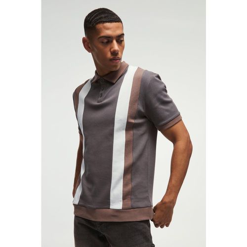 Polo cintré color block - S - Boohooman - Modalova