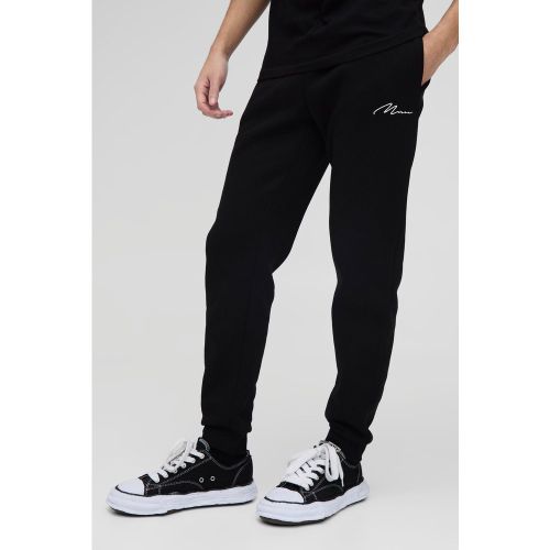 Jogging droit à logo signature - MAN - S - Boohooman - Modalova
