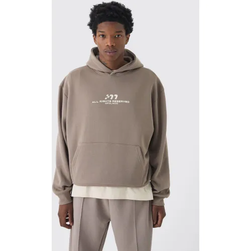Sweat à capuche oversize imprimé homme - L - Boohooman - Modalova