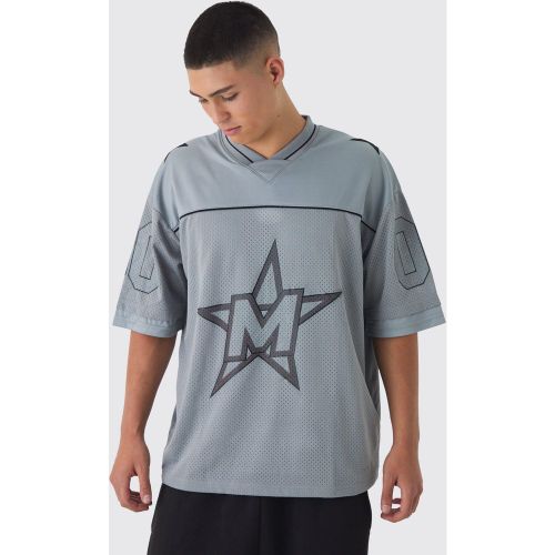 Maillot de football à col V et écussons - S - Boohooman - Modalova