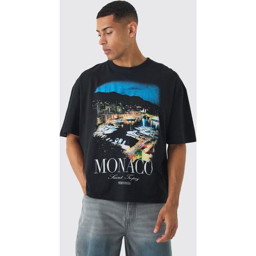 T-shirt oversize à imprimé Monaco - L - Boohooman - Modalova