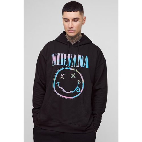 Tall - Sweat à capuche oversize à imprimé Nirvana homme - S - Boohooman - Modalova