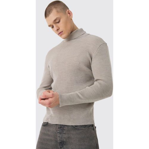 Pull habillé moulant à col roulé - S - Boohooman - Modalova