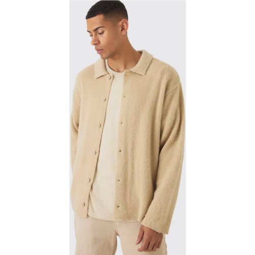 Chemise oversize en maille brossée - S - Boohooman - Modalova