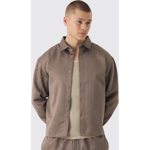 Surchemise oversize à chevrons - XL - Boohooman - Modalova