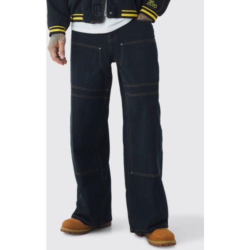 Tall - Pantalon charpentier baggy à coutures contrastantes - 36 - Boohooman - Modalova