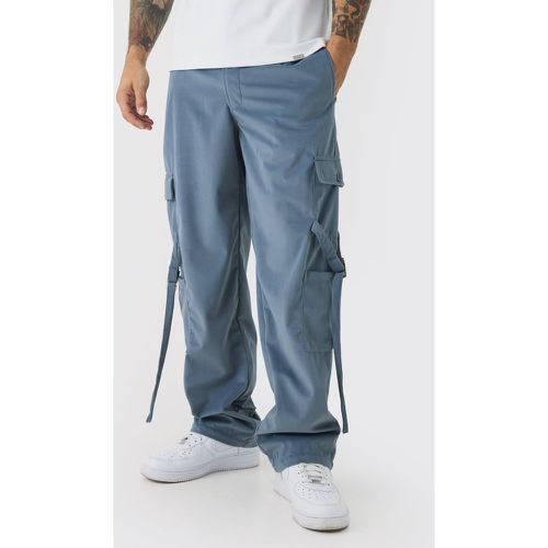 Pantalon cargo large en faux daim - 28 - Boohooman - Modalova