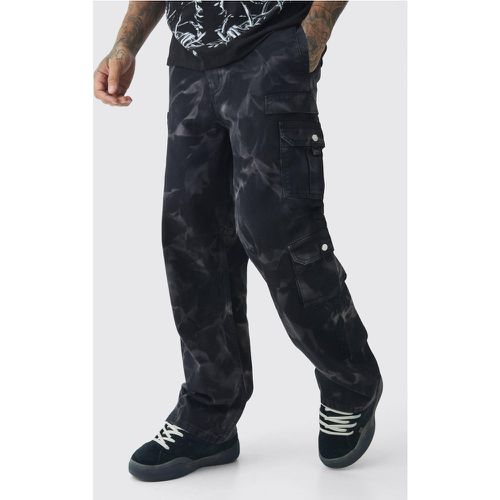 Tall - Pantalon cargo large délavé - 30 - Boohooman - Modalova