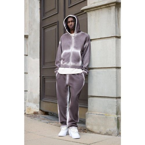 Jogging large délavé à coutures apparentes - S - Boohooman - Modalova
