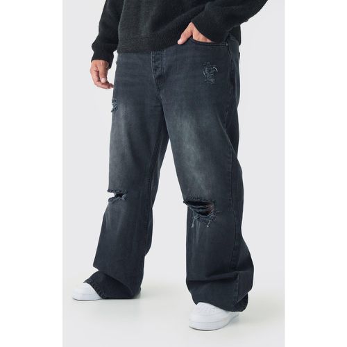 Grande taille - Jean flare rigide - 38 - Boohooman - Modalova