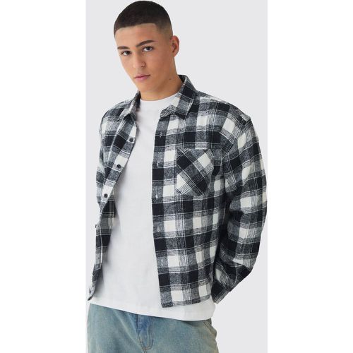 Chemise oversize à carreaux et manches longues - S - Boohooman - Modalova