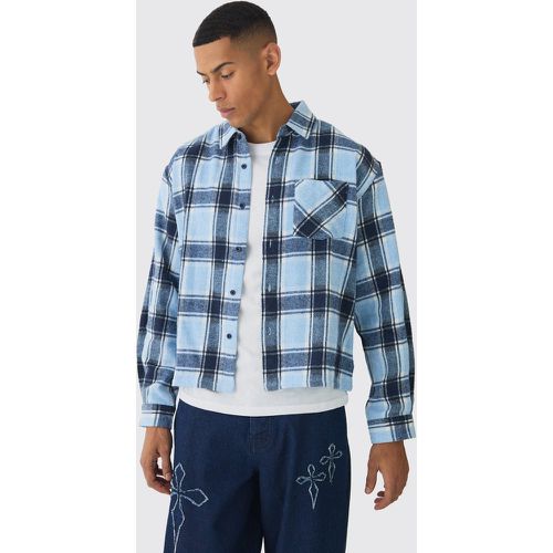 Chemise oversize à carreaux et manches longues - S - Boohooman - Modalova