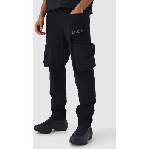 Jogging cargo fuselé à taille élastiquée - S - Boohooman - Modalova