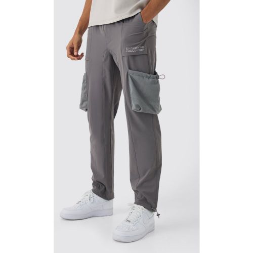 Jogging cargo fuselé à taille élastiquée - S - Boohooman - Modalova