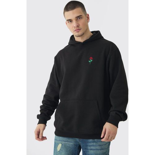 Tall - Sweat à capuche à broderie rose homme - XL - Boohooman - Modalova