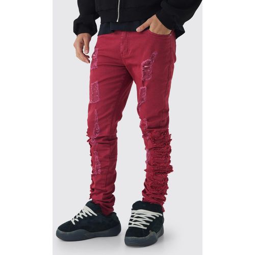 Jean skinny déchiré plissé - 28R - Boohooman - Modalova