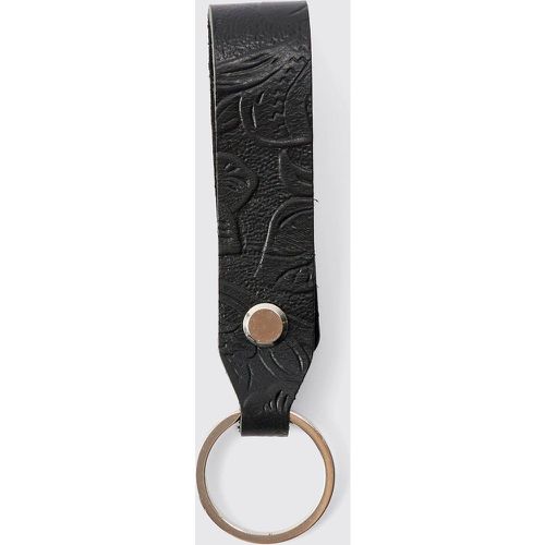 Western Black Leather Keychain - ONE SIZE - Boohooman - Modalova