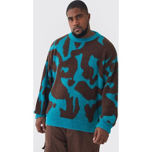 Grande taille - Sweat à imprimé abstrait - XXXL - Boohooman - Modalova