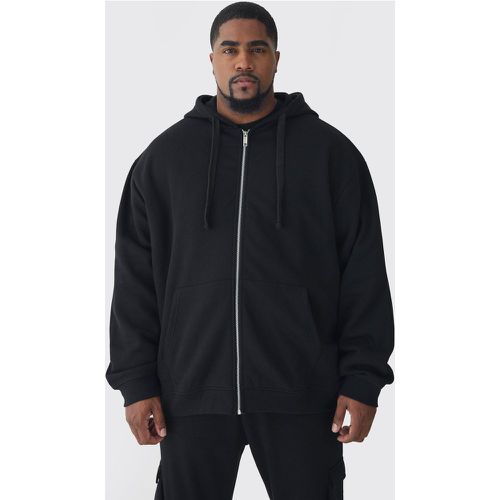 Grande taille - Sweat à capuche oversize zippé homme - XXXL - Boohooman - Modalova