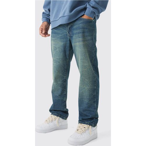 Jean droit en denim - 28R - Boohooman - Modalova