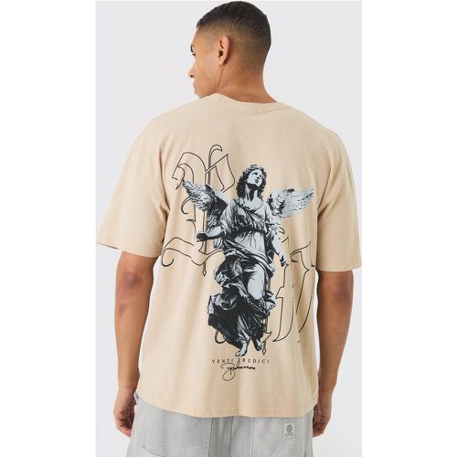 Renaissance Print Washed T-Shirt - XL - Boohooman - Modalova