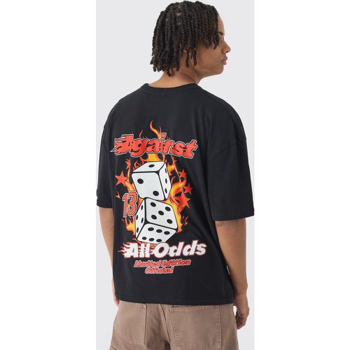 T-shirt oversize imprimé flammes - L - Boohooman - Modalova