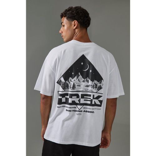 T-shirt oversize de trek - XS - Boohooman - Modalova