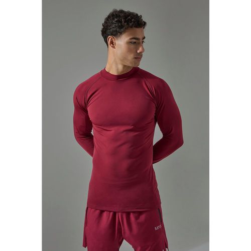 Chemise de sport à col montant et manches longues - MAN Active homme - S - Boohooman - Modalova