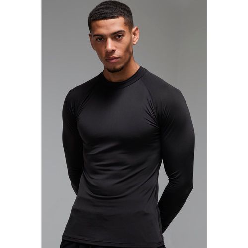 Chemise de sport à col montant et manches longues - MAN Active homme - S - Boohooman - Modalova