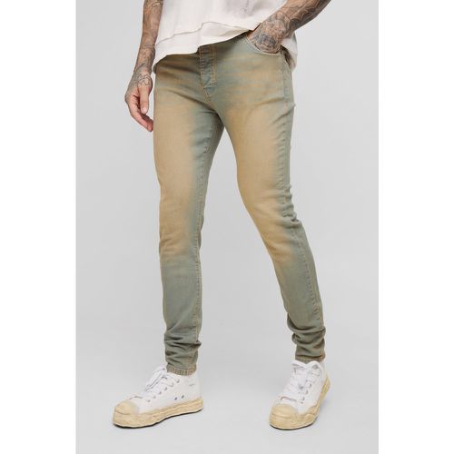 Tall - Jean skinny stretch teinté - 30 - Boohooman - Modalova