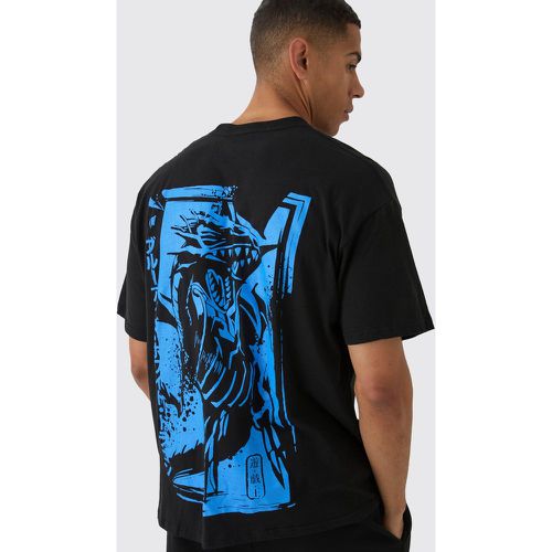 Oversized YuGiOh Blue Eyes License Print T-Shirt - L - Boohooman - Modalova