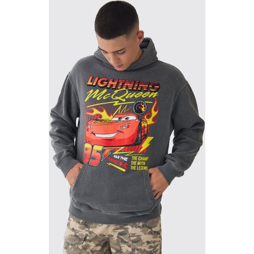 Sweat à capuche oversize délavé à imprimé Pixar Cars homme - S - Boohooman - Modalova