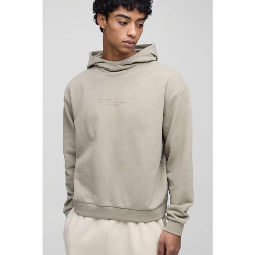 Sweat à capuche oversize à col montant homme - S - Boohooman - Modalova