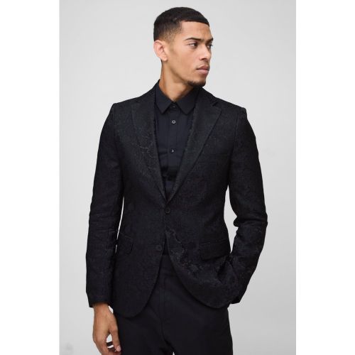 Blazer cintré en velours - 34 - Boohooman - Modalova