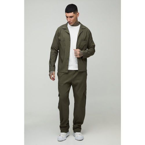 Tall - Ensemble utilitaire avec chemise et pantalon cargo - S - Boohooman - Modalova