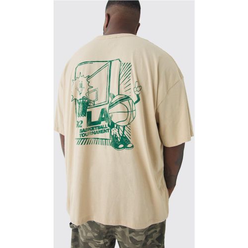Grande taille - T-shirt oversize imprimé à slogan L.A - XXL - Boohooman - Modalova