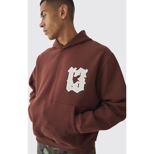 Sweat à capuche oversize imprimé - L - Boohooman - Modalova
