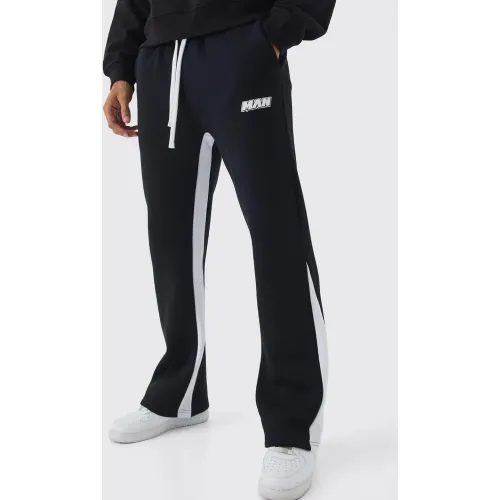Jogging droit à soufflet - MAN - M - Boohooman - Modalova