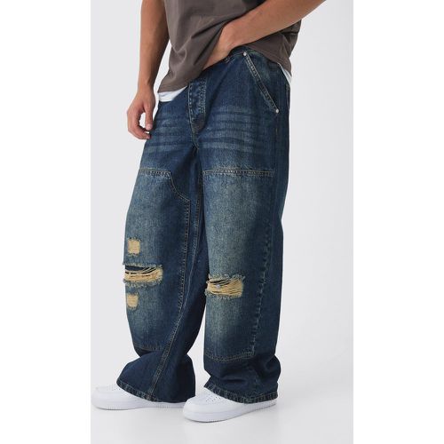 Jean charpentier baggy délavé - 28R - Boohooman - Modalova