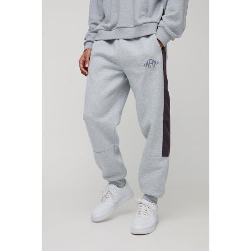Jogging droit color block - MAN - S - Boohooman - Modalova