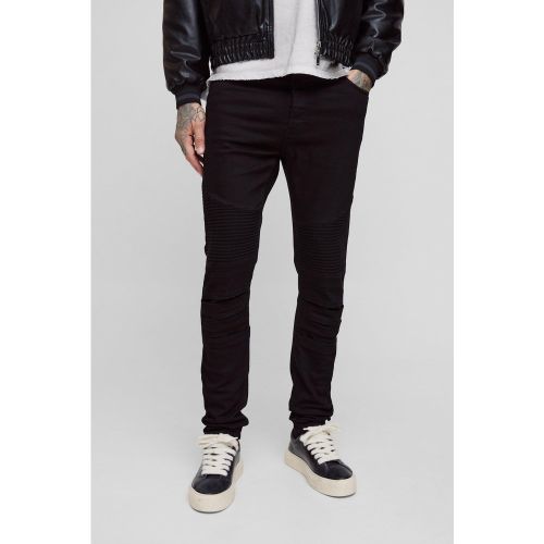 Tall - Jean motard skinny à empiècements - 32 - Boohooman - Modalova