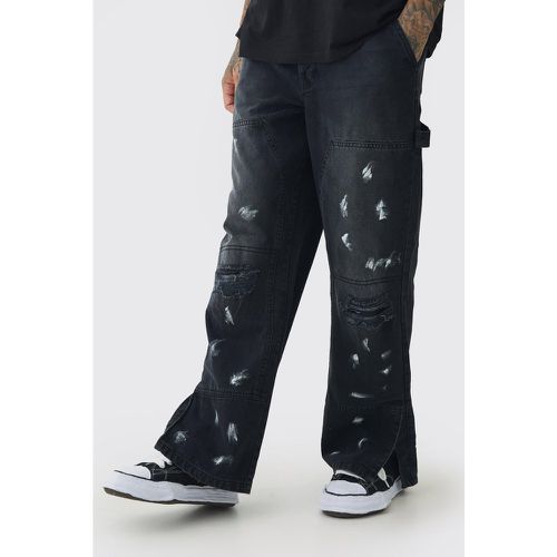 Tall - Pantalon charpentier large à boutons pression - 30 - Boohooman - Modalova