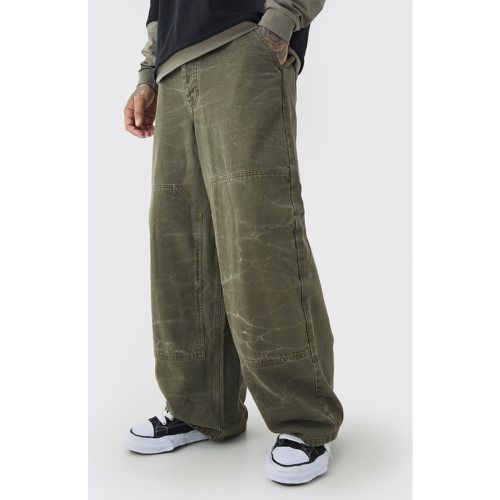 Tall - Pantalon charpentier baggy délavé - 30 - Boohooman - Modalova