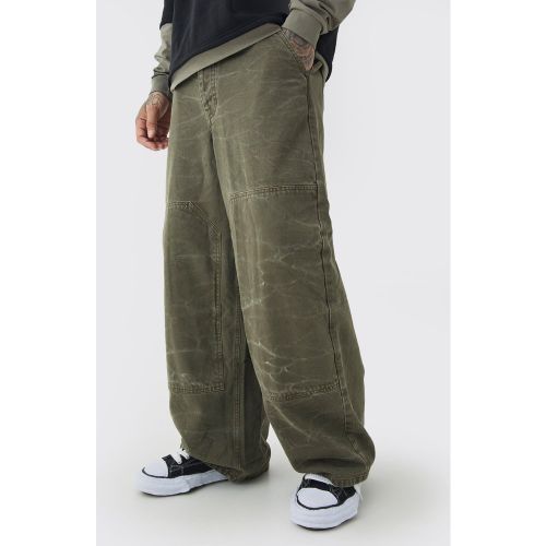 Tall - Pantalon charpentier baggy délavé - 32 - Boohooman - Modalova