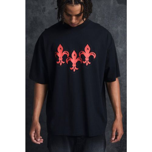 T-shirt oversize délavé fleuri - XL - Boohooman - Modalova