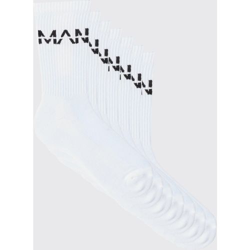 Lot de 7 paires de chaussettes à logo - MAN - ONE SIZE - Boohooman - Modalova